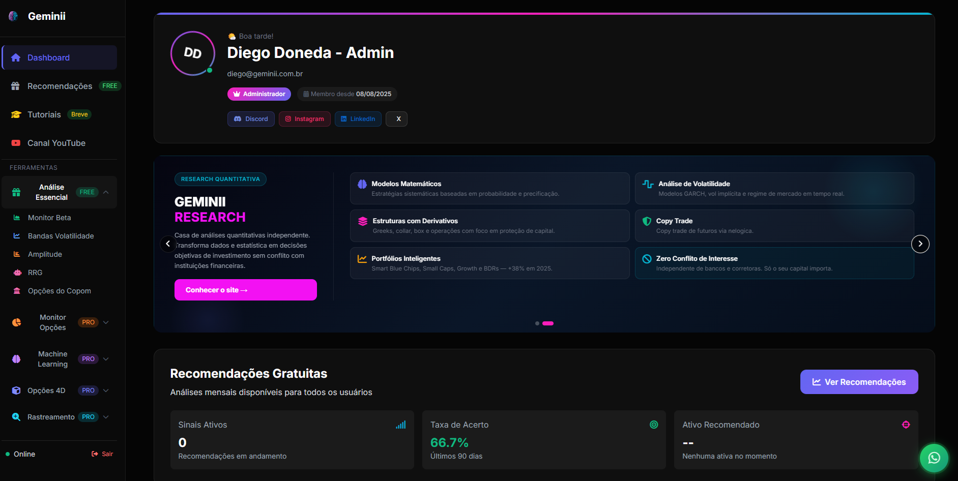 Geminii Technology — Interface Principal